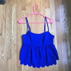 Susana Monaco blue spaghetti strap top